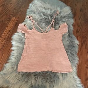 AE Pink Off Shoulder Top SZ XS